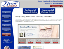 Tablet Screenshot of homeheatinginc.com